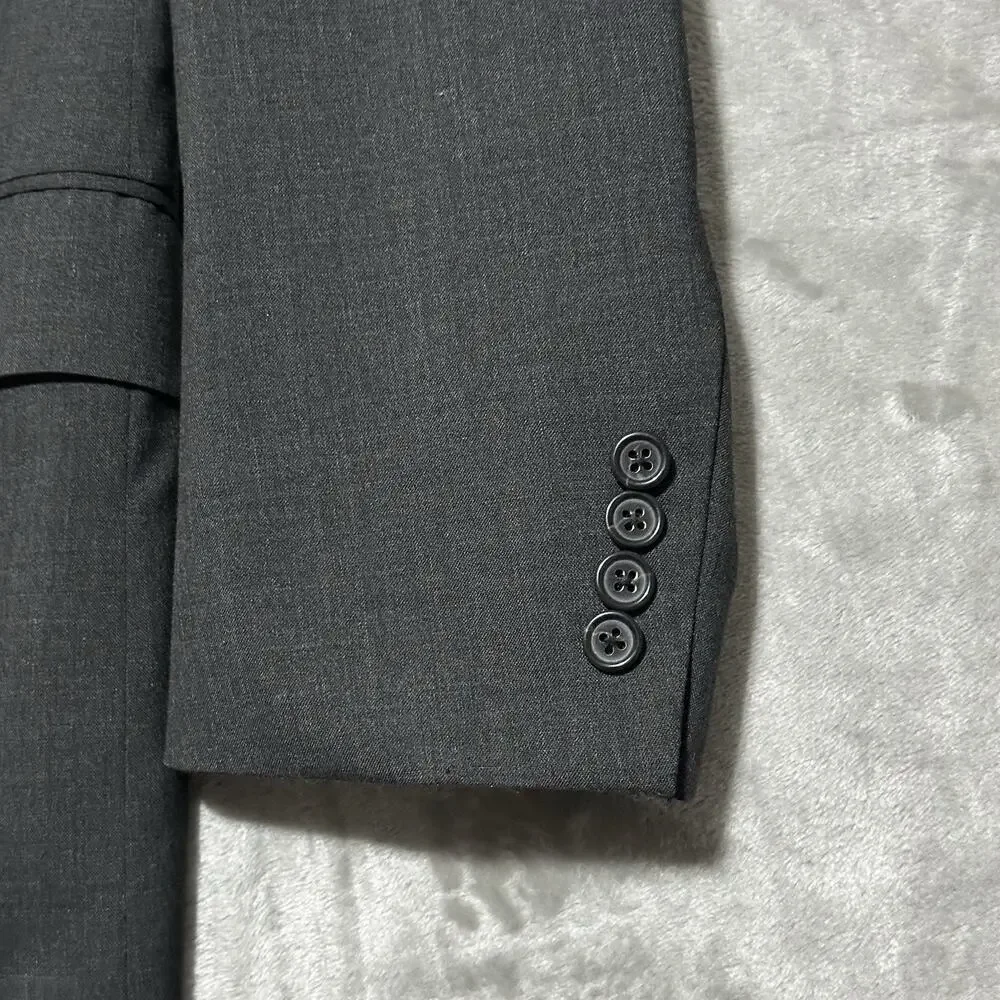 Vintage Brooks Brothers BrooksEase Blazer Mens Size 43L Gray Sport Coat Wool USA